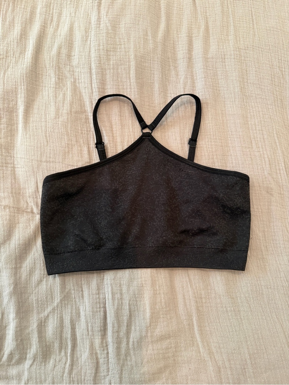 Gymshark Black fleck Seamless halter neck Sports Bra